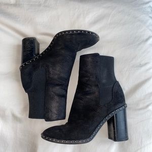 Rag and Bone black suede booties